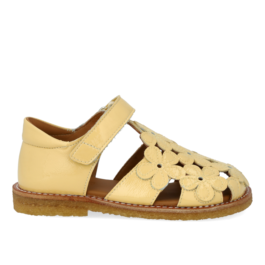 Sandale mit geschlossener Zehenpartie und Blumendetails