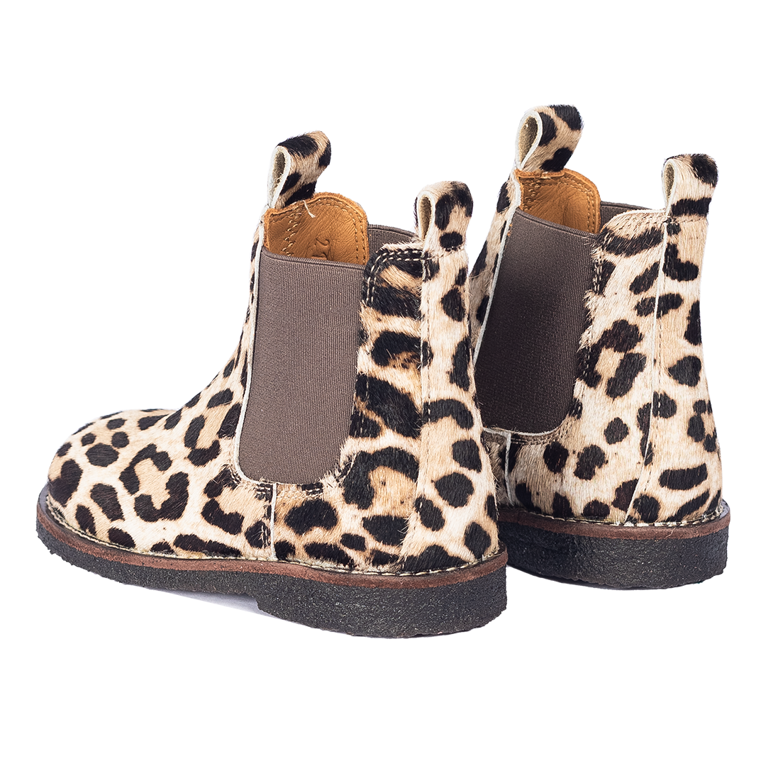 Chelsea-Stiefel aus gemustertem Ponyfell