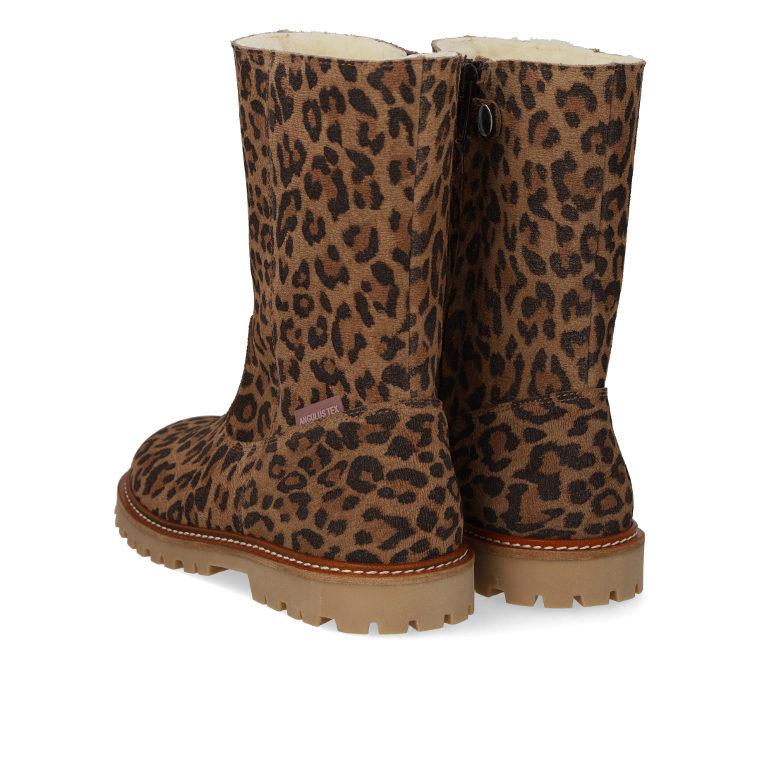 Klassischer mittelhoher TEX-Stiefel aus Veloursleder