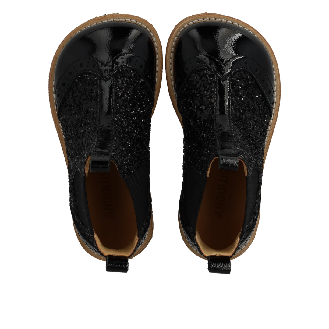 Chelsea-Boot mit Glitzer und Brogue-Details