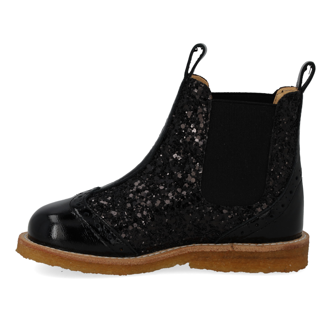 Chelsea-Boot mit Glitzer und Brogue-Details