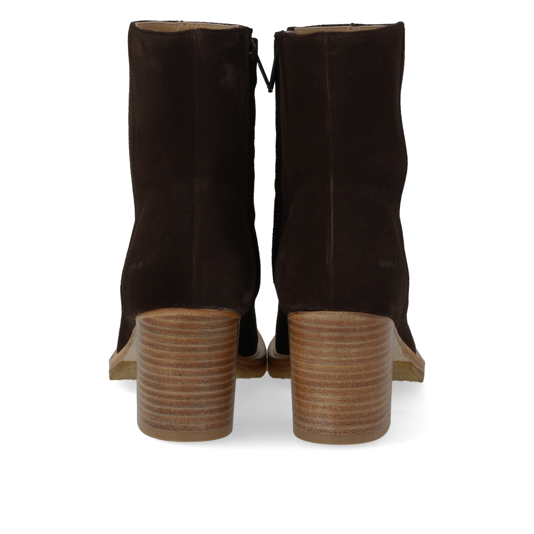 Stiefelette mit Blockabsatz und Reißverschluss