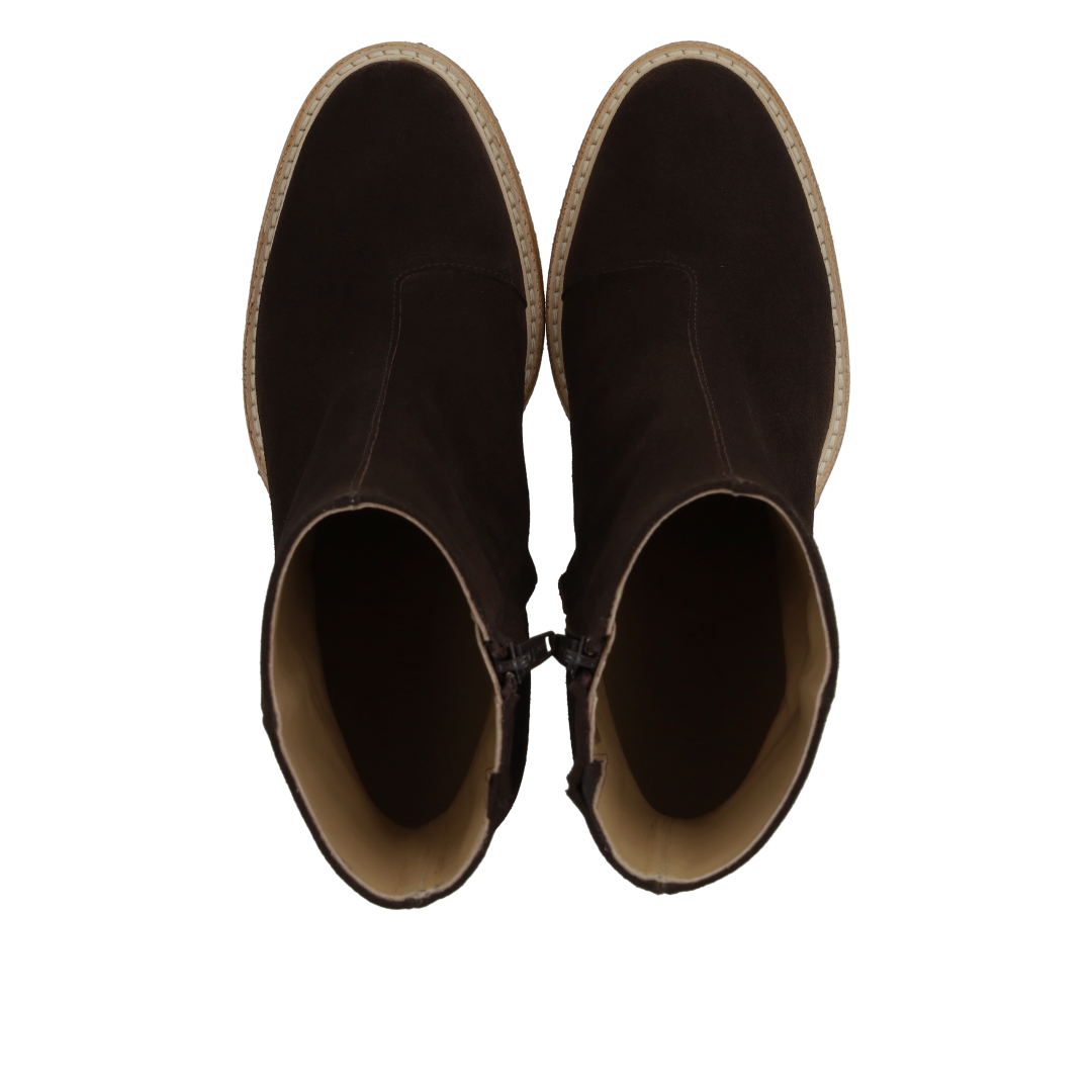 Stiefelette mit Blockabsatz und Reißverschluss