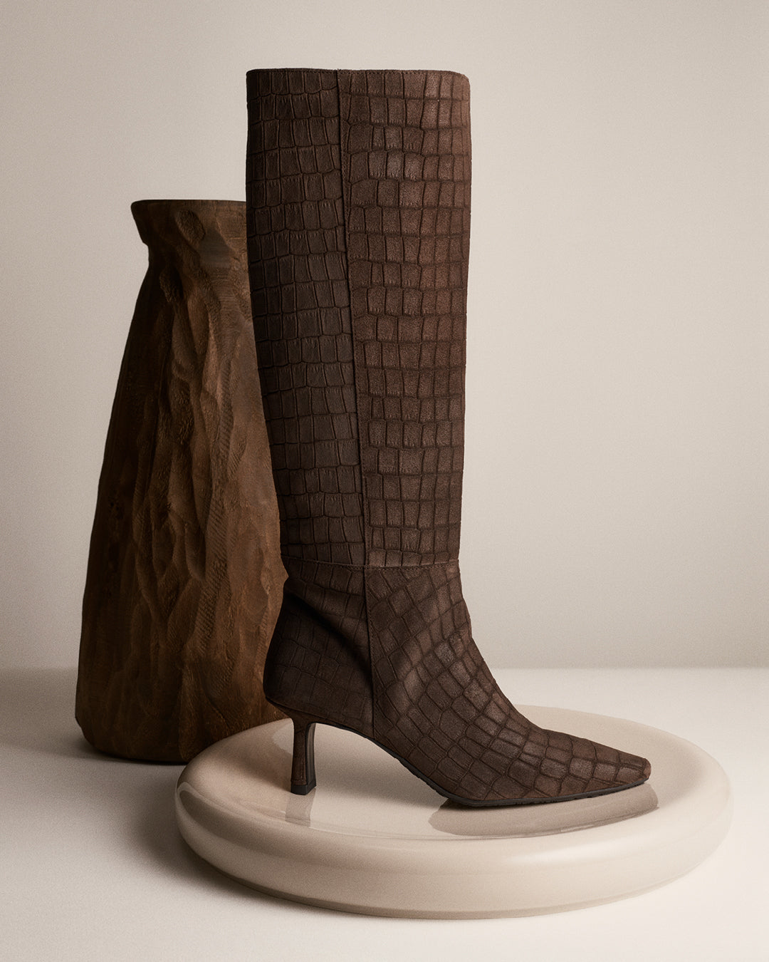 Langschaftstiefel mit Absatz