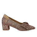 Pumps mit Schleife in funkelndem Glitzer