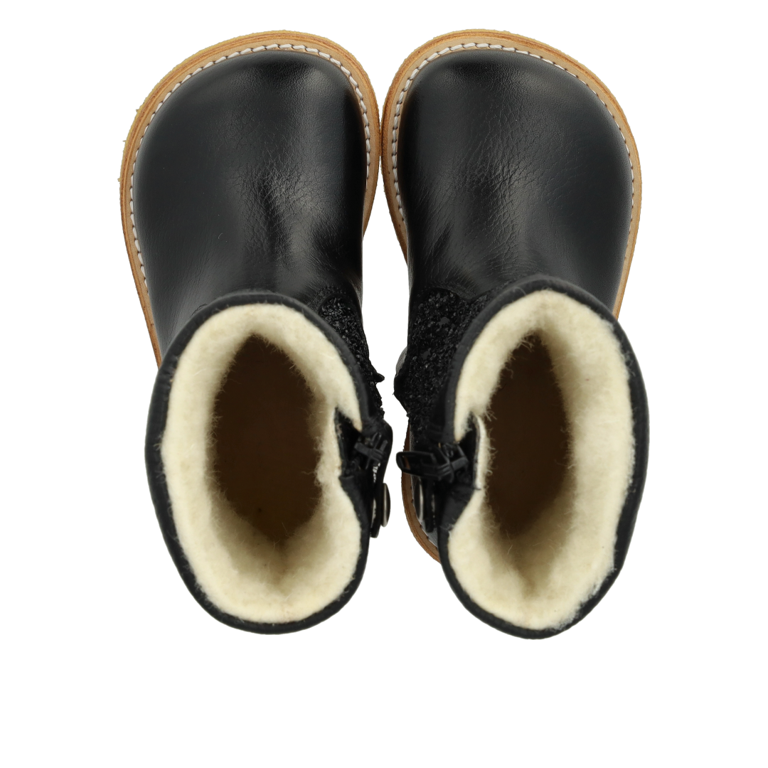 TEX-Stiefel mit Glitzer und Reißverschluss