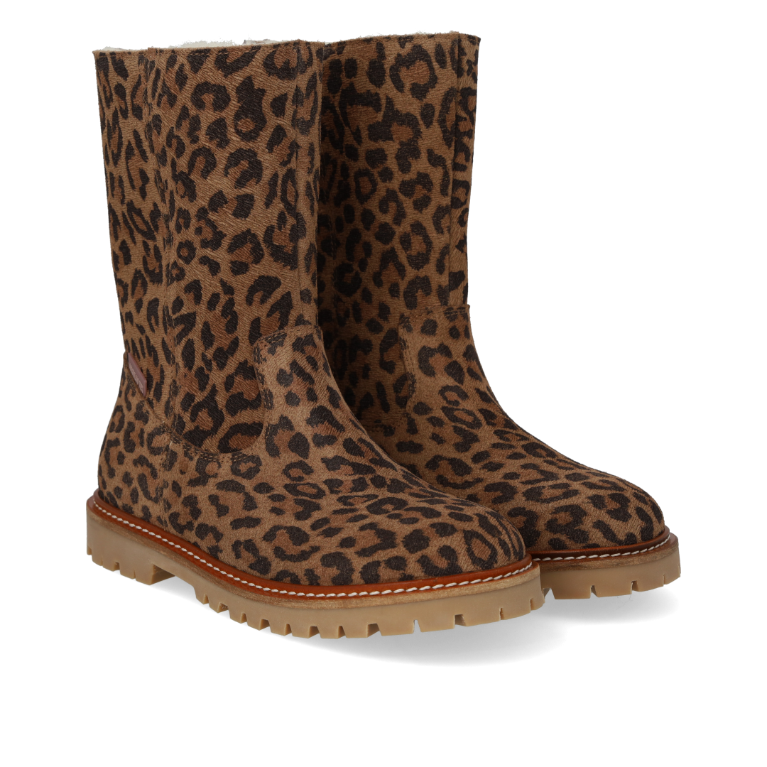 Klassischer mittelhoher TEX-Stiefel aus Veloursleder