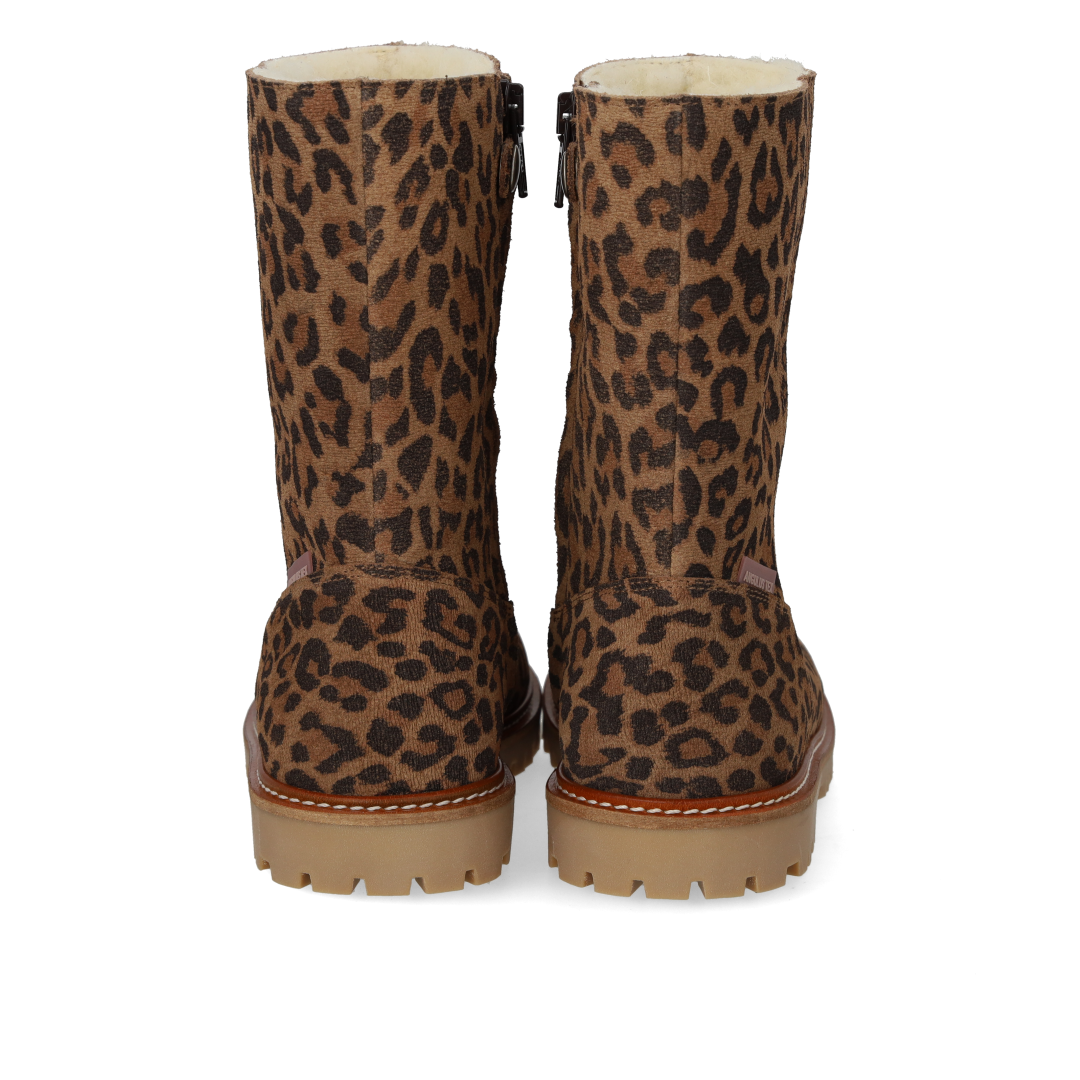 Klassischer mittelhoher TEX-Stiefel aus Veloursleder