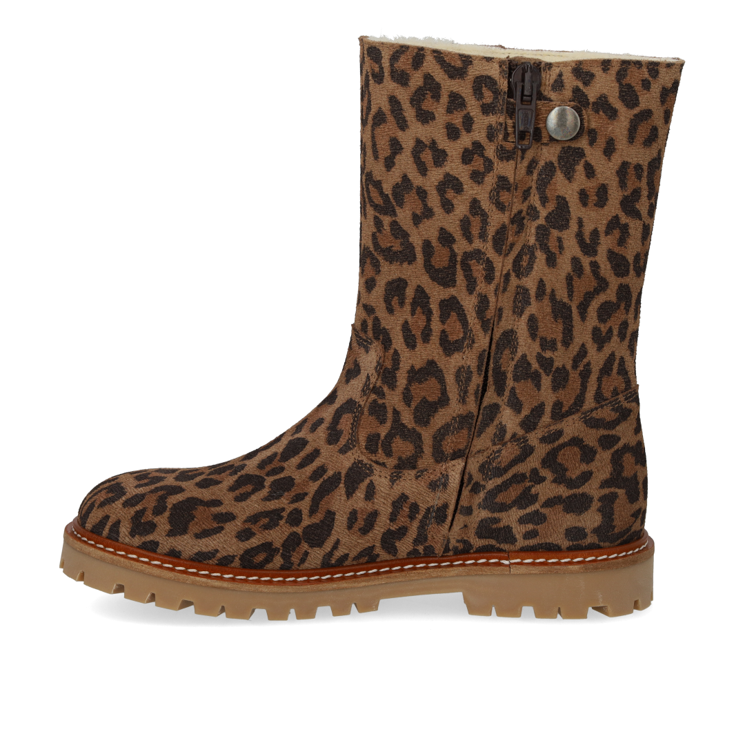 Klassischer mittelhoher TEX-Stiefel aus Veloursleder