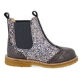 Chelsea-Stiefel mit Glitzer und Brogue-Details