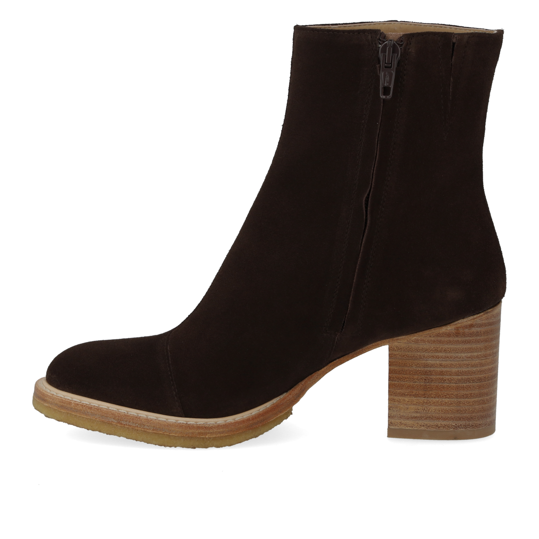 Stiefelette mit Blockabsatz und Reißverschluss
